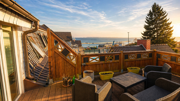 große Doppelhaushälfte mit Dachterrasse und Ostseeblick in Sassnitz