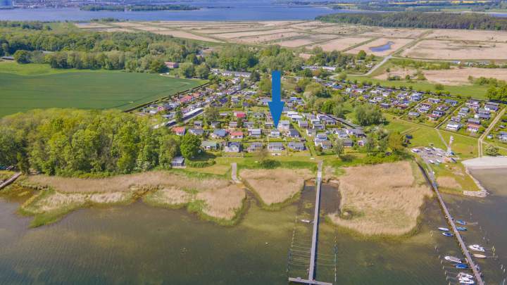 Ferienbungalow mit Wasserblick in Drigge auf der Insel Rügen