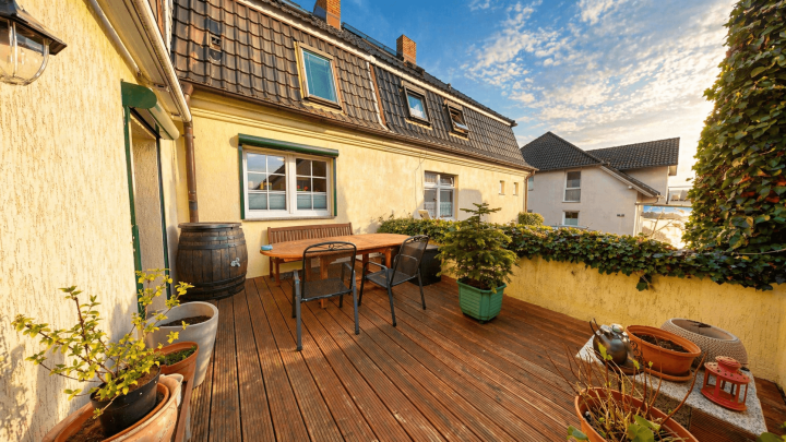 Haus mit Dachterrasse und Ostseeblick in Sassnitz