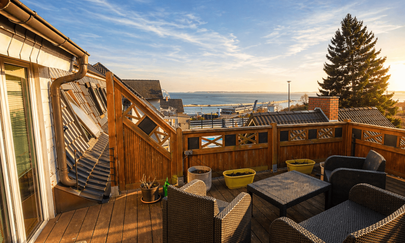 Haus mit Dachterrasse und Ostseeblick in Sassnitz