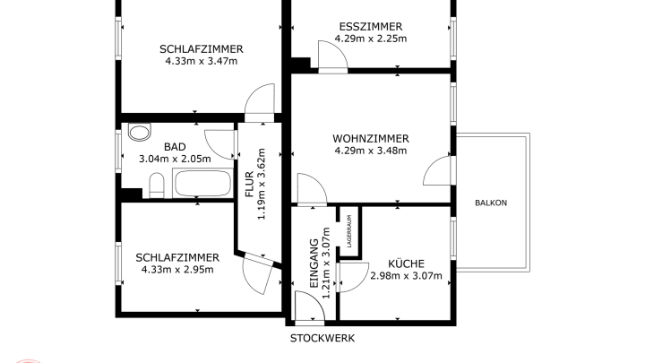 Bezugsfreie 4-Raum-Wohnung mit Balkon, Kellerraum und Pkw-Stellplatz